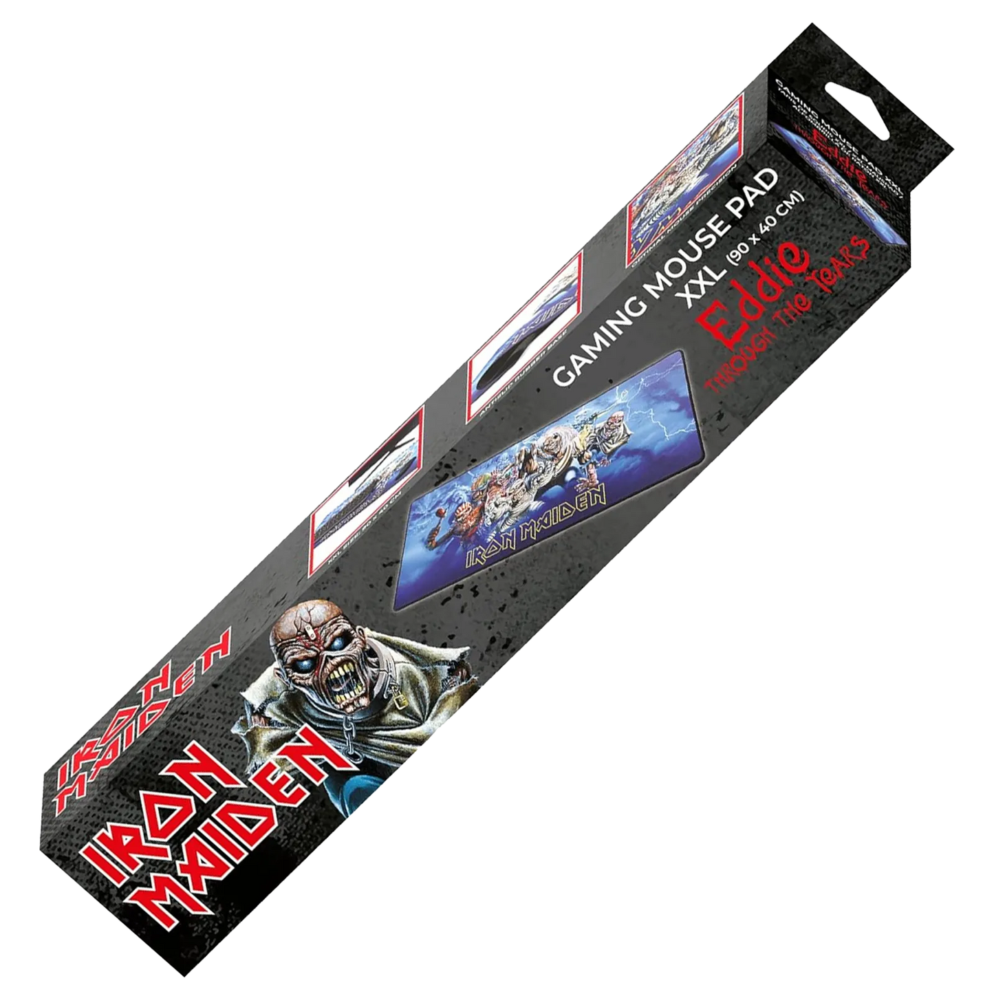 Boîte du tapis de souris XXL Iron Maiden Eddie Through the Years - packaging officiel
