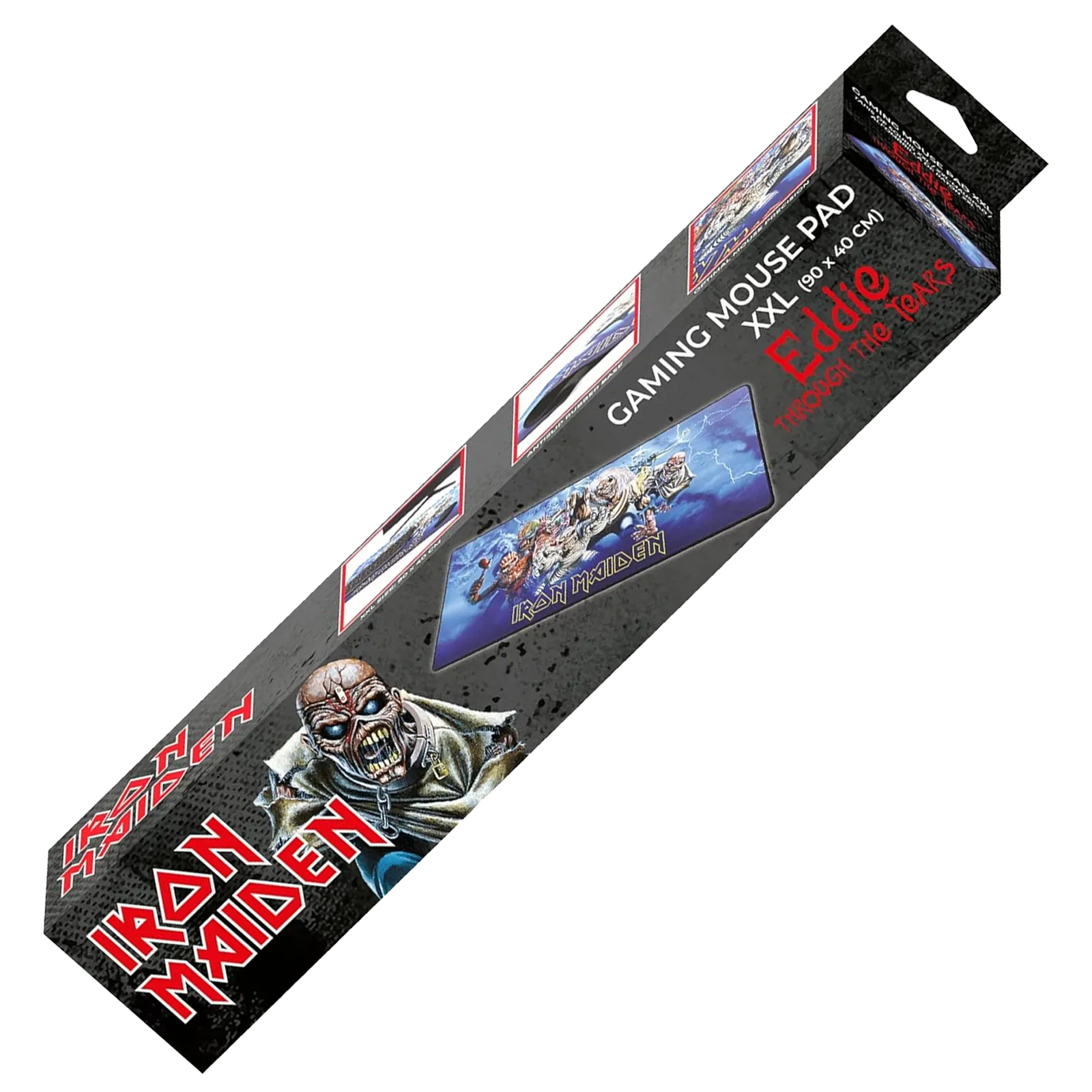 Boîte du tapis de souris XXL Iron Maiden Eddie Through the Years - packaging officiel