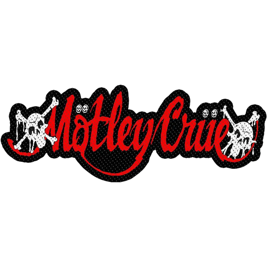 Ecusson Mötley Crüe - Logo Rouge Crânes