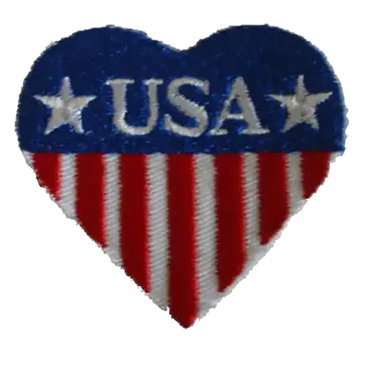 Sew-on patch Drapeau USA coeur