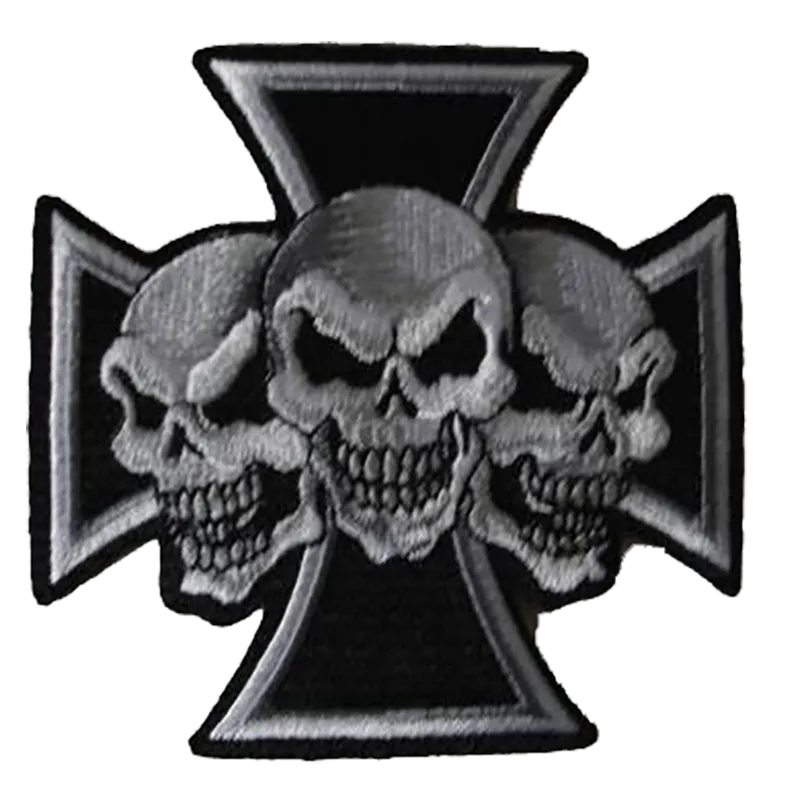 Ecusson Croix de fer & Crânes