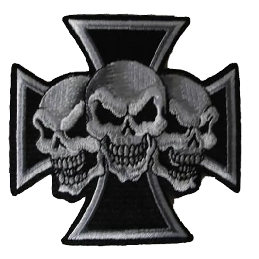 Ecusson Croix de fer & Crânes