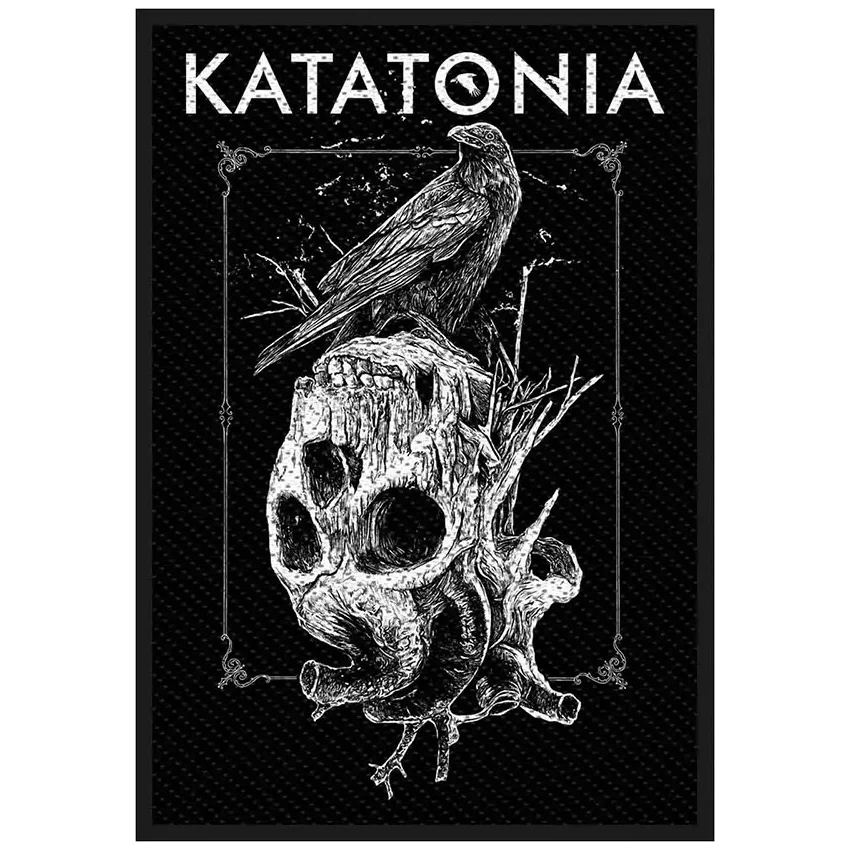 Sew-on patch Katatonia - Crow skull