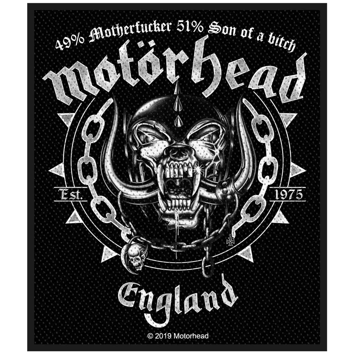 Sew-on patch Motörhead - England 49-51