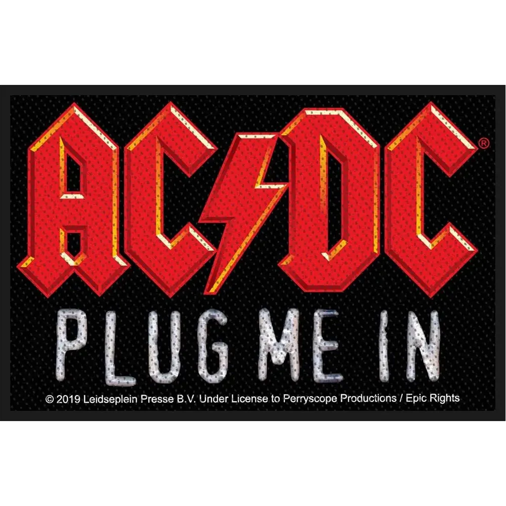 Sew-on patch AC/DC - Plug me in