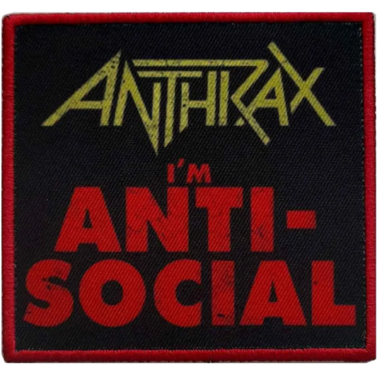 Sew-on patch Anthrax - I'm Anti-social