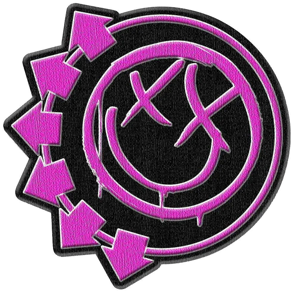 Sew-on patch Blink 182 - Smile logo rose