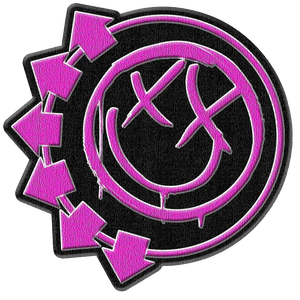 Patch Blink 182 - Smile logo pink