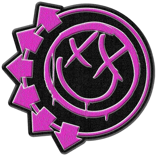 Sew-on patch Blink 182 - Smile logo rose