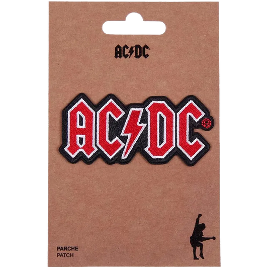 Ecusson AC/DC – Logo rouge sur son support cartonné 100% officiel