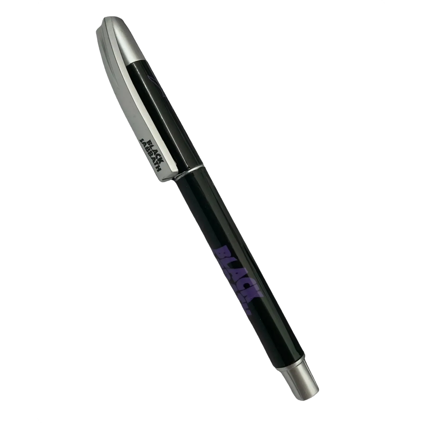 Stylo Black Sabbath – vue complète capuchon argenté