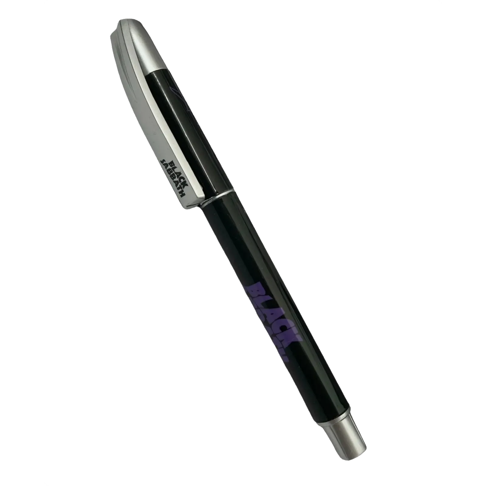 Stylo Black Sabbath – vue complète capuchon argenté