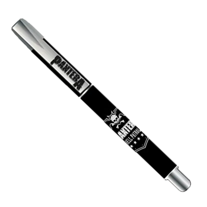 Stylo Pantera Hell Patrol noir avec logo et motif métal