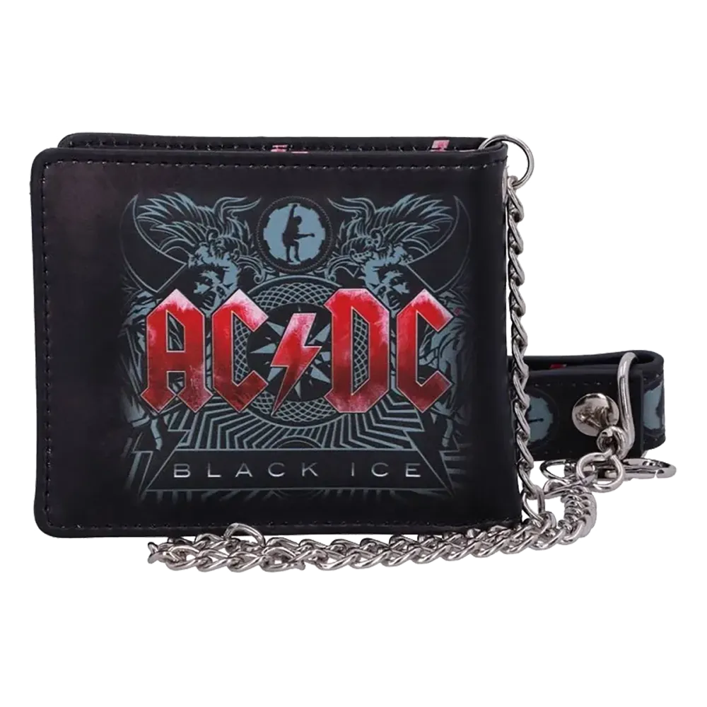 Portefeuille AC/DC – Black Ice avec chaîne (vue arrière)