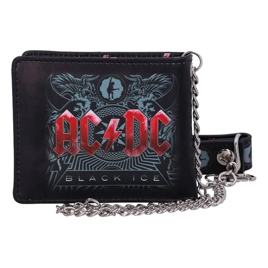 Portefeuille AC/DC – Black Ice avec chaîne (vue arrière)