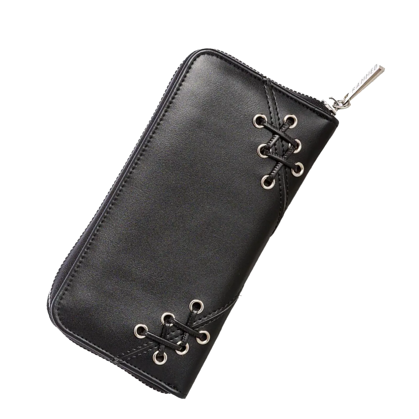 Portefeuille goth Banned Alternative noir avec laçage corset au dos