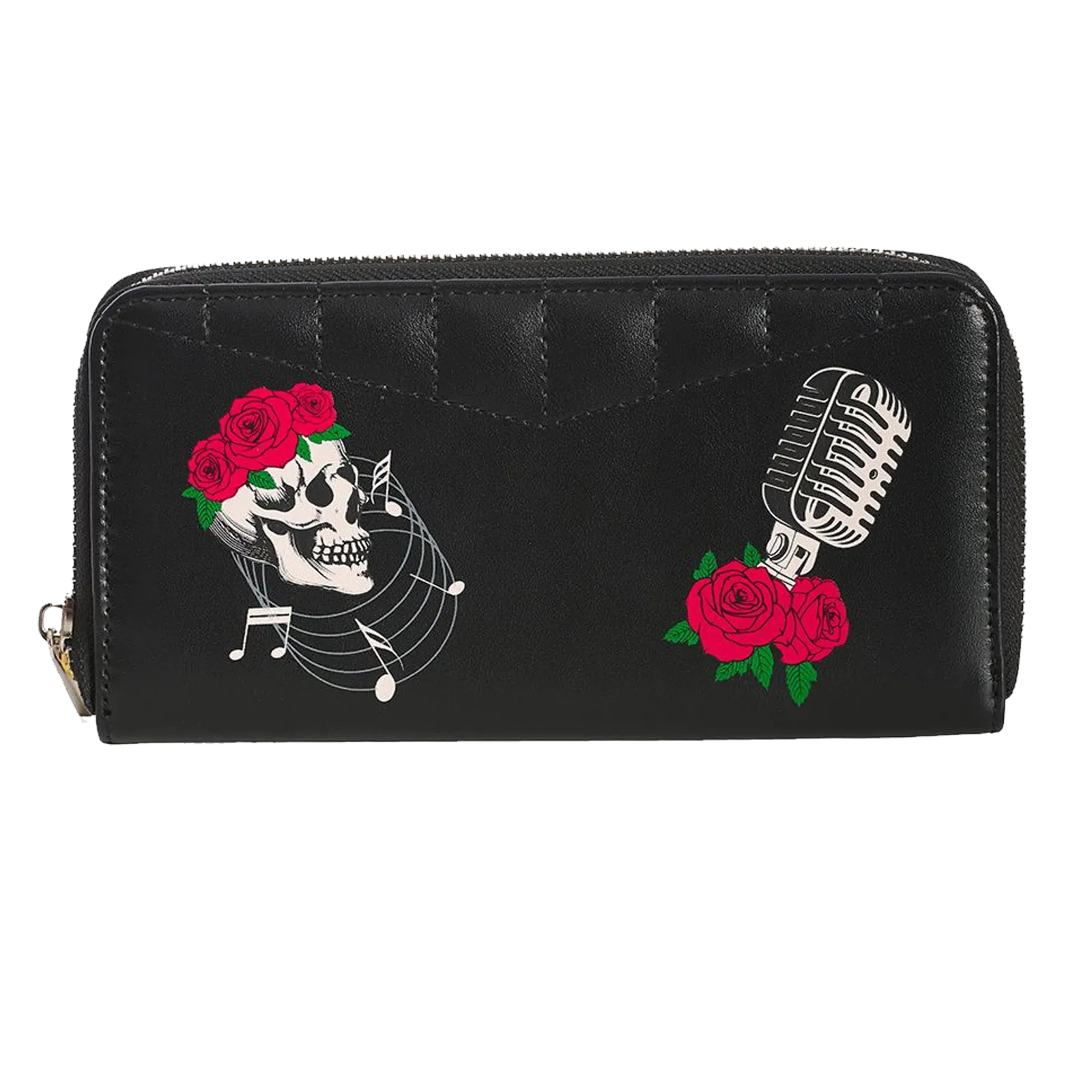 Portefeuille Banned Alternative Nashville avec crâne et roses – vue avant