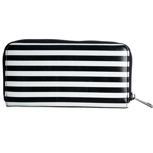 Verso rayé noir et blanc du portefeuille Banned Alternative Creeps