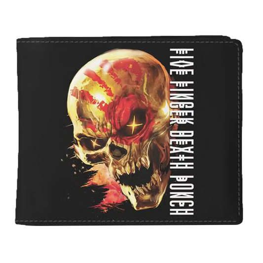 Portefeuille Five Finger Death Punch And Justice for None – visuel avant crâne