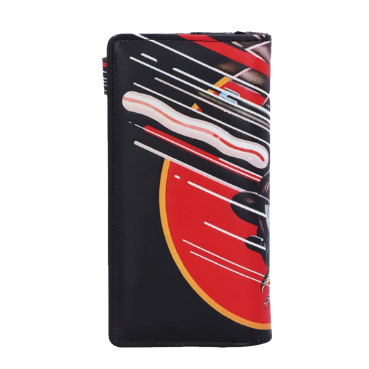Dos du porte-monnaie Judas Priest Screaming for Vengeance avec graphismes rouges et blancs