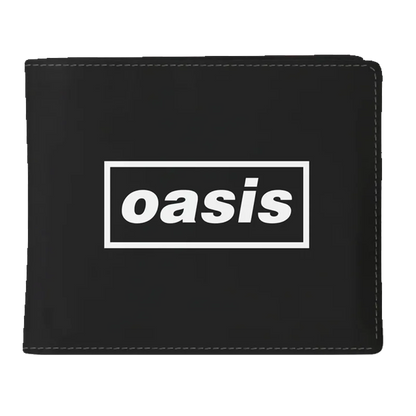Portefeuille Oasis noir avec logo officiel en blanc