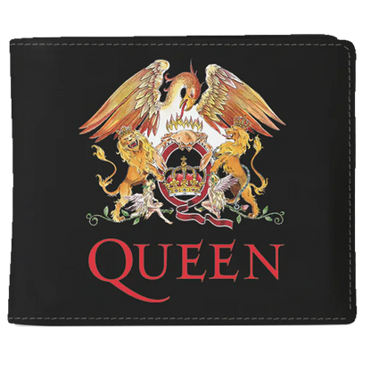 Portefeuille Queen officiel Crest Logo noir