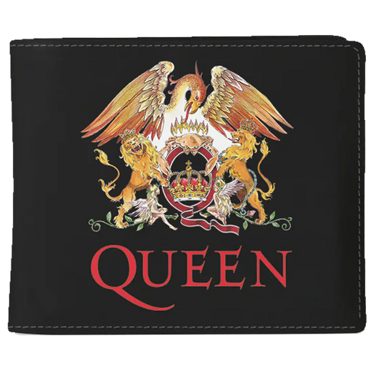 Portefeuille Queen officiel Crest Logo noir