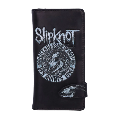 Porte-monnaie Slipknot Des Moines Legacy face avant avec logo et crâne de chèvre.