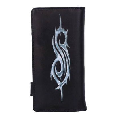 Porte-monnaie Slipknot verso avec logo tribal S en gris.