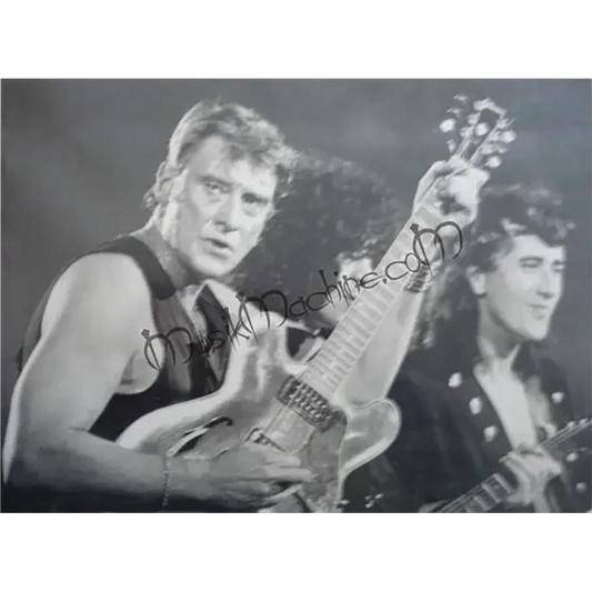 Photo Johnny Hallyday et Nono Krief - Cadillac Tour (18x24cm)