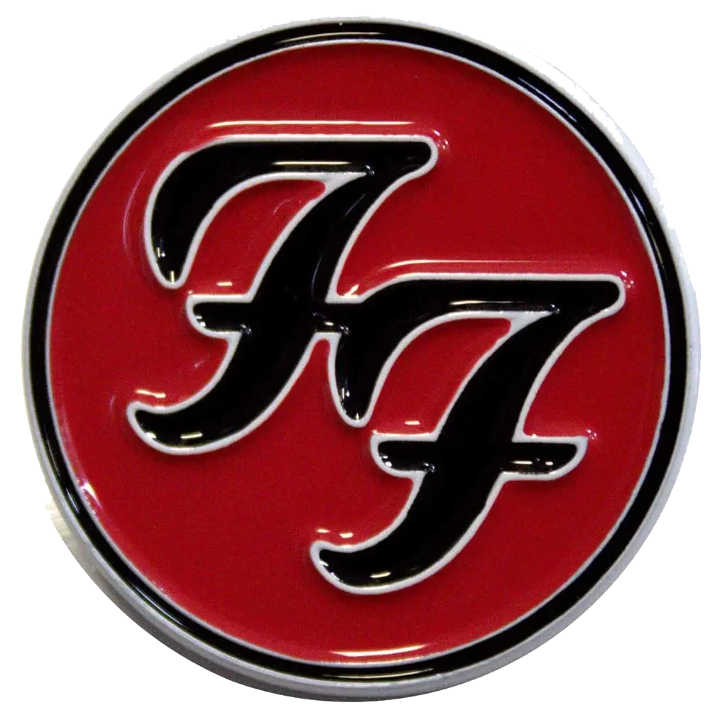Pin Foo Fighters rouge et noir - badge métallique officiel Rock Off
