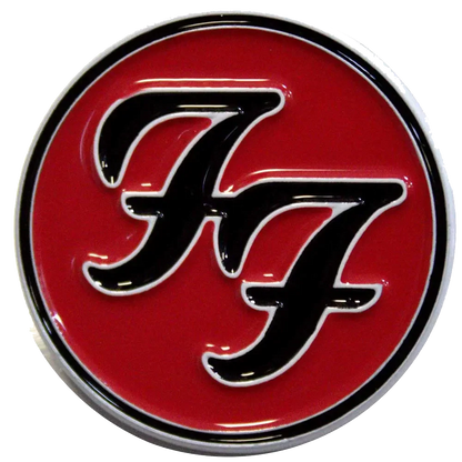 Pin Foo Fighters rouge et noir - badge métallique officiel Rock Off
