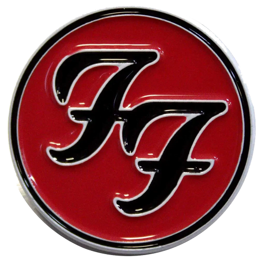 Pin Foo Fighters rouge et noir - badge métallique officiel Rock Off