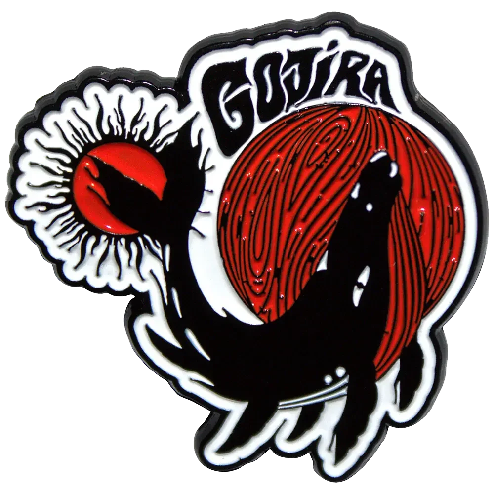 Pin Gojira - From Mars to Sirius blanc et rouge - badge métallique officiel Rock Off