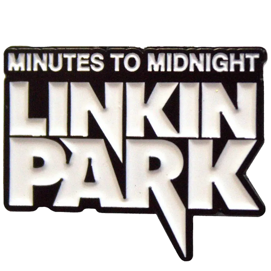 Pin logo Linkin Park - Minutes to Midnight noir et blanc - badge métallique officiel Rock Off
