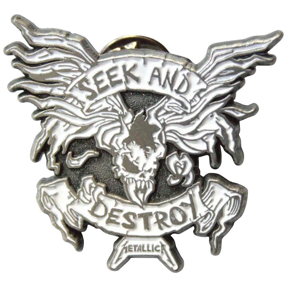 Pin's Metallica - Seek and Destroy - badge métallique officiel Rock Off