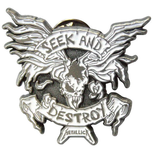 Pin Metallica - Seek and Destroy - badge métallique officiel Rock Off