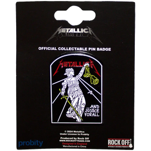 Pin Badge Metallica - ...And Justice for All - vue 2