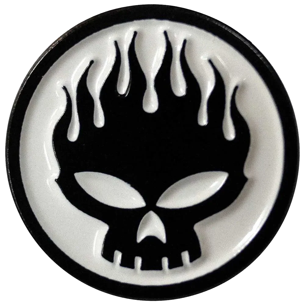 Pin's logo Offspring blanc et noir - badge métallique officiel Rock Off