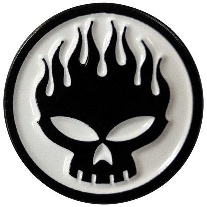 Pin's logo Offspring blanc et noir - badge métallique officiel Rock Off