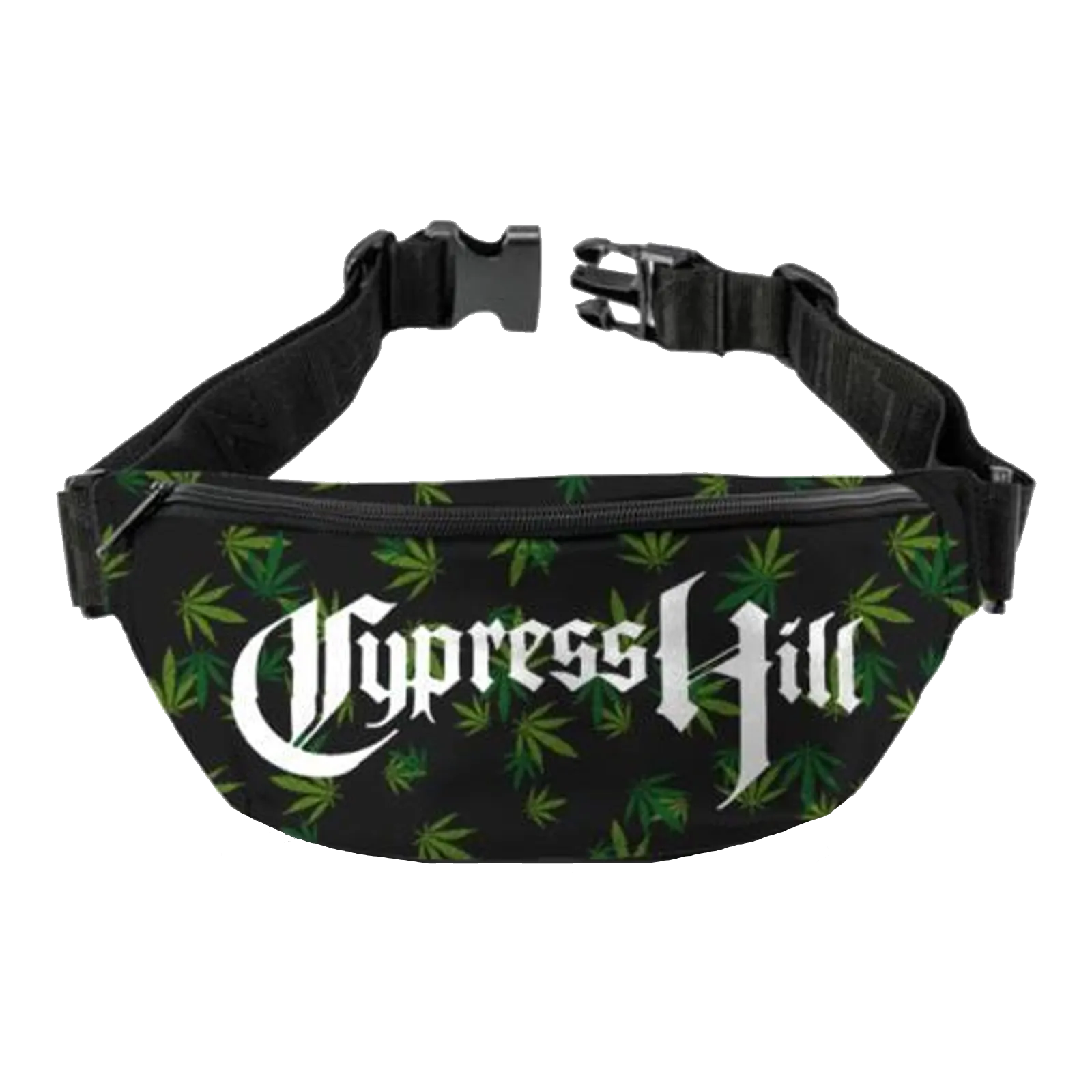Banane Cypress Hill noire avec logo et feuilles vertes