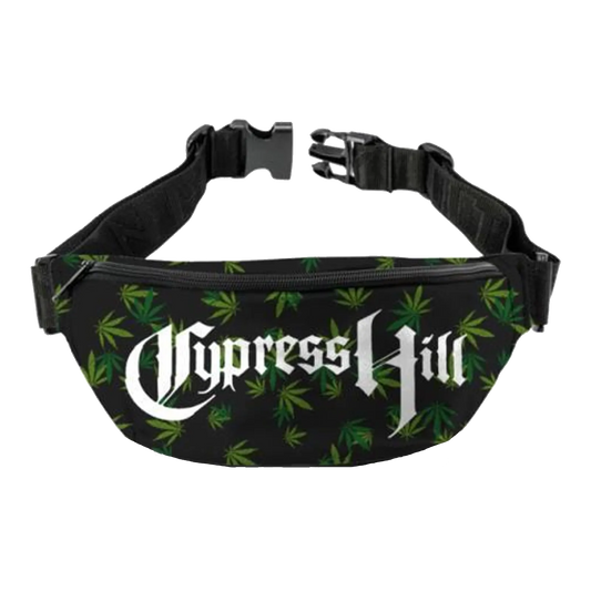 Banane Cypress Hill noire avec logo et feuilles vertes