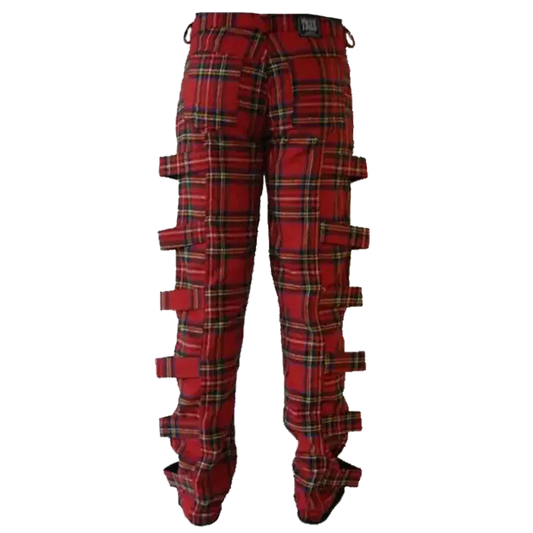 Pantalon écossais tartan avec boucles réglables (vue de derrière)