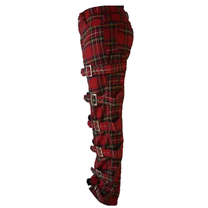 Pantalon écossais tartan avec boucles réglables (profil)