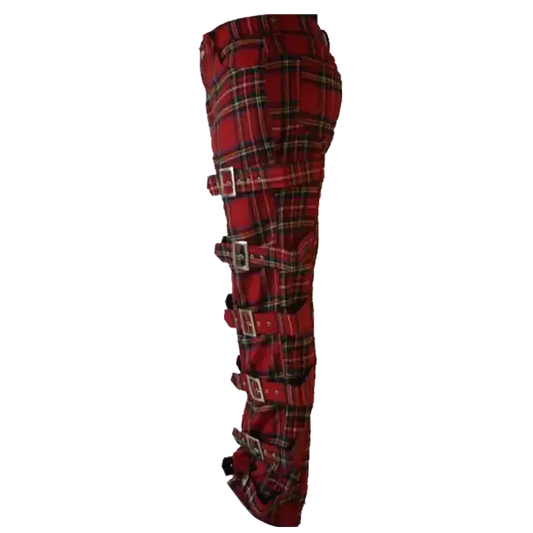 Pantalon écossais tartan avec boucles réglables (profil)
