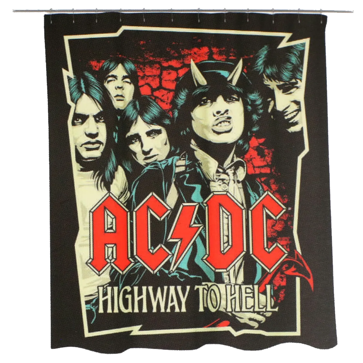 rideau de douche AC/DC Highway to Hell sous licence officielle