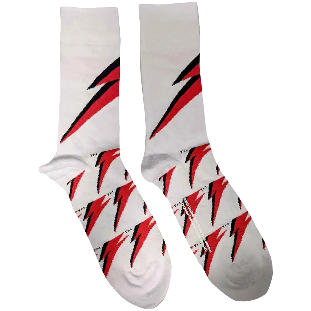 David Bowie Socks - Flash (flat left side)