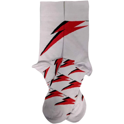 David Bowie Socks - Flash (flat right side)