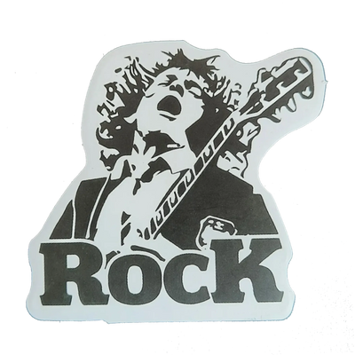 Autocollant AC/DC - Angus Rock n&b
