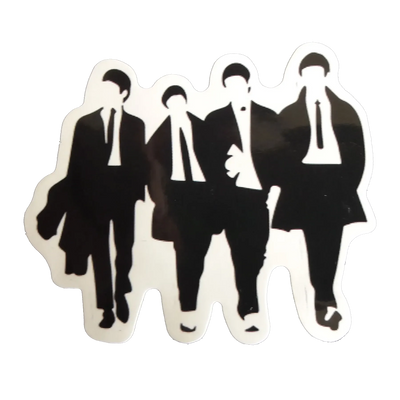 Autocollant Beatles - 4 garçons